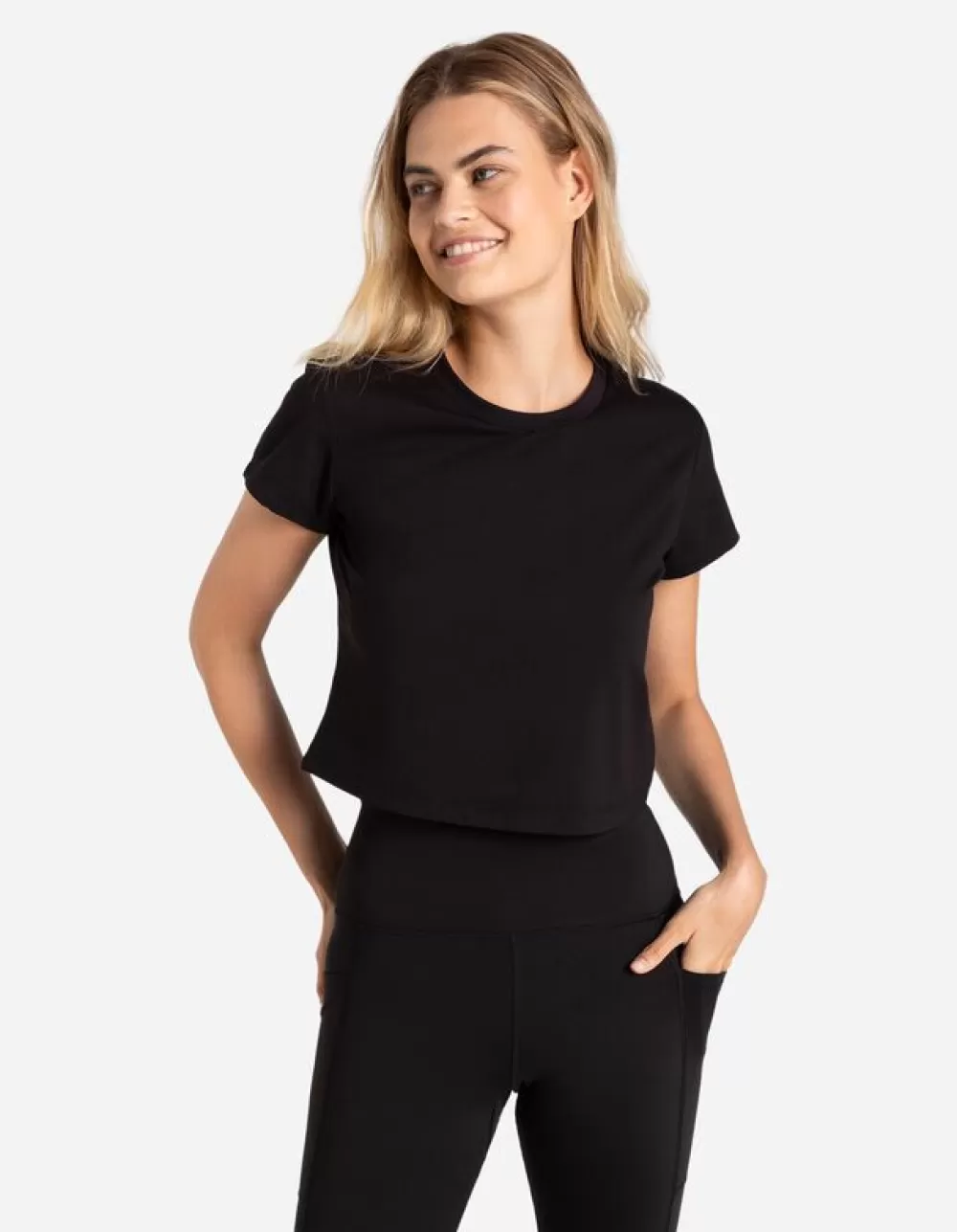 Fashion Page One Active Cropped Shirt - Zachte Touch