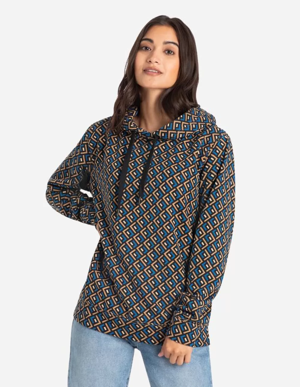 Sale Page One Hoodie - Geometrisch Motief