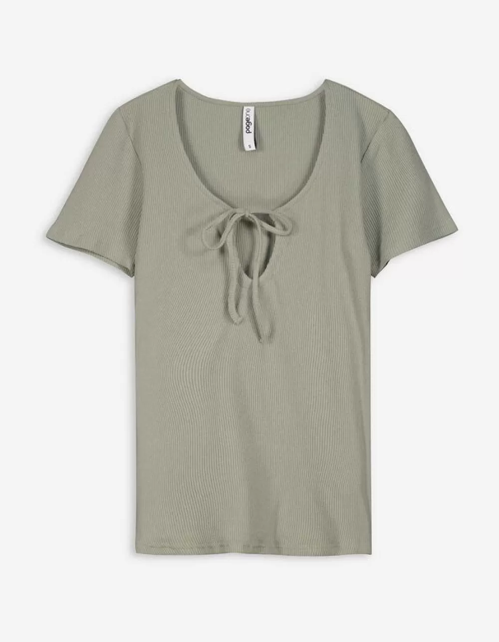 Outlet Page One T-Shirt - Hals Met Cut-Out